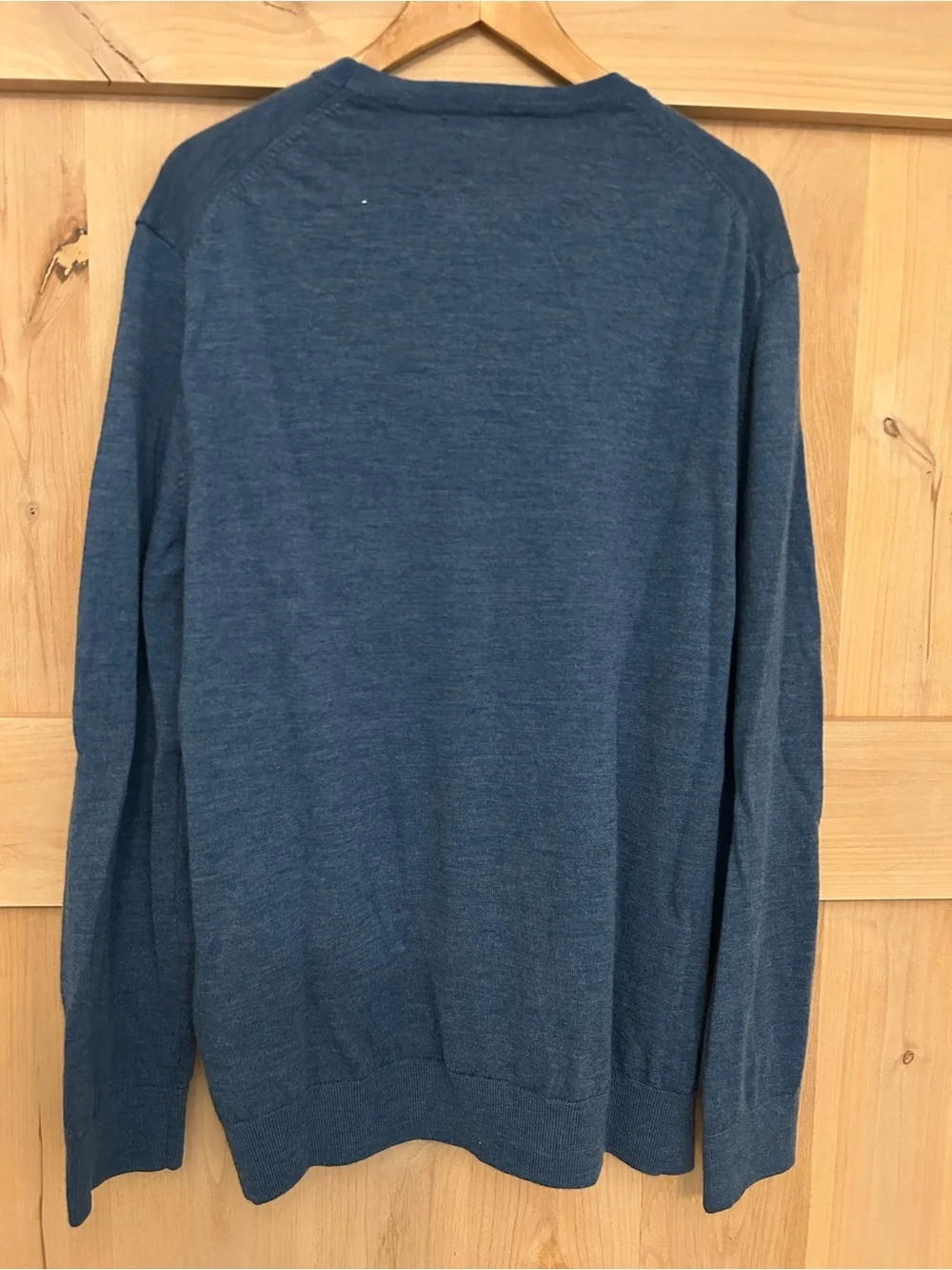 Banana Republic Men's 100% merino wool Crewneck Sweater Dusty Blue EUC, XXL